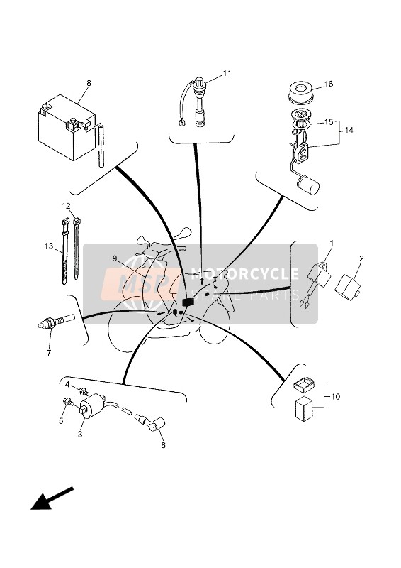 5RWH25904000, Kabelbaum Kompl., Yamaha, 0